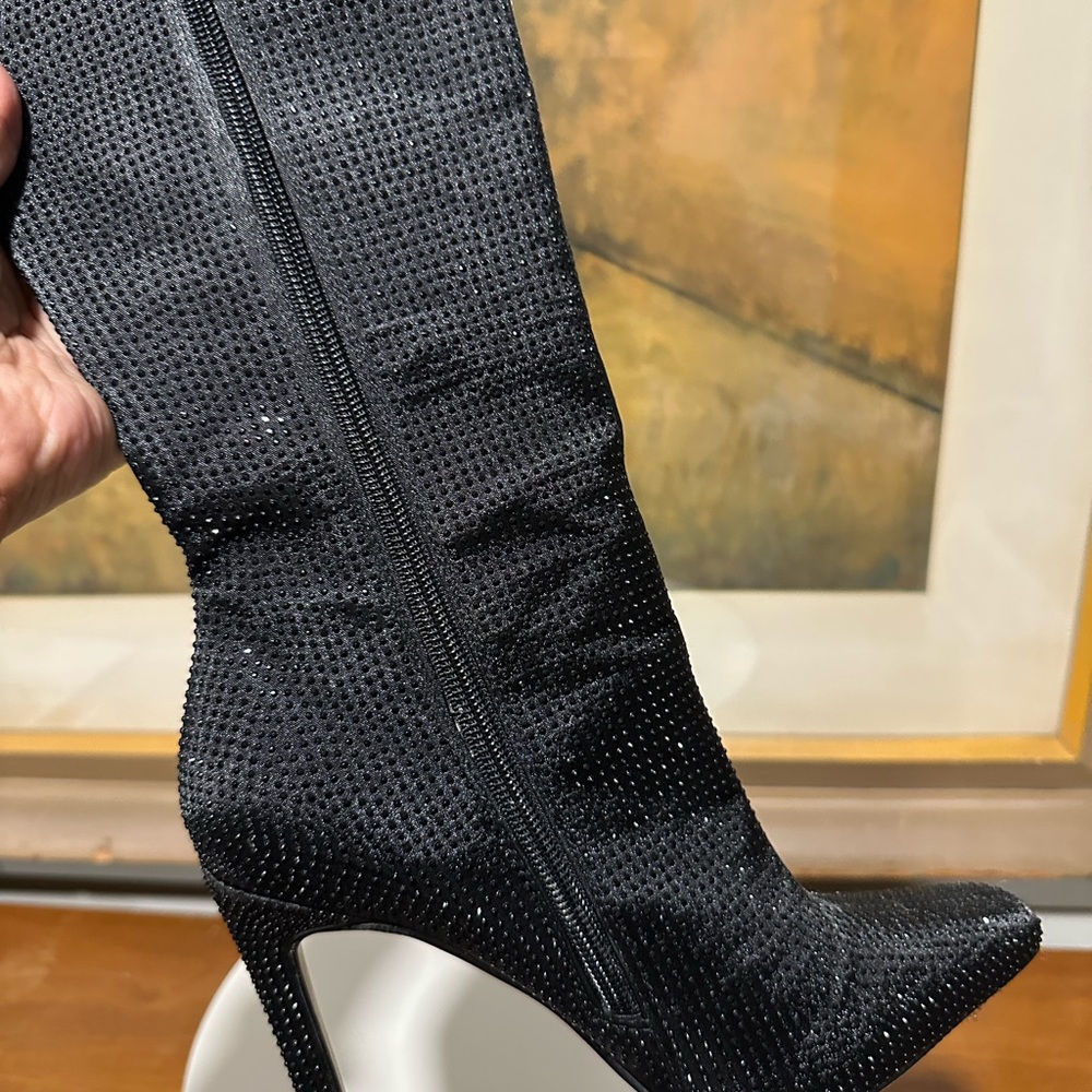 🌸LADY COUTURE🌸 Diamond Black Boot Size: 5 - Picture 12 of 16